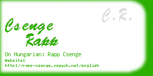 csenge rapp business card